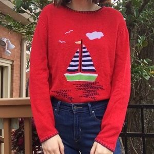 Sag Harbor sailboat sweater